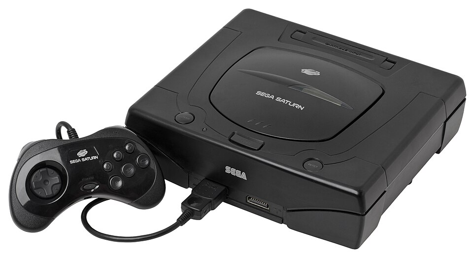 Sega Saturn console with controller